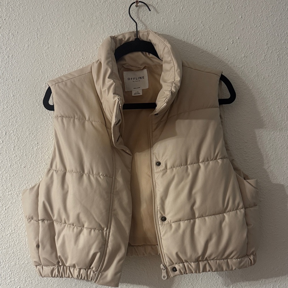 Beige Puffer Vest